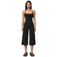 thumbnail image 7 of IBTOM CASTLE Workout Sets for Women Two Piece Halter Sports Bra Matching Wide Leg Capri Pants Gym Work Yoga Pilates Outfits Black, 7 of 7