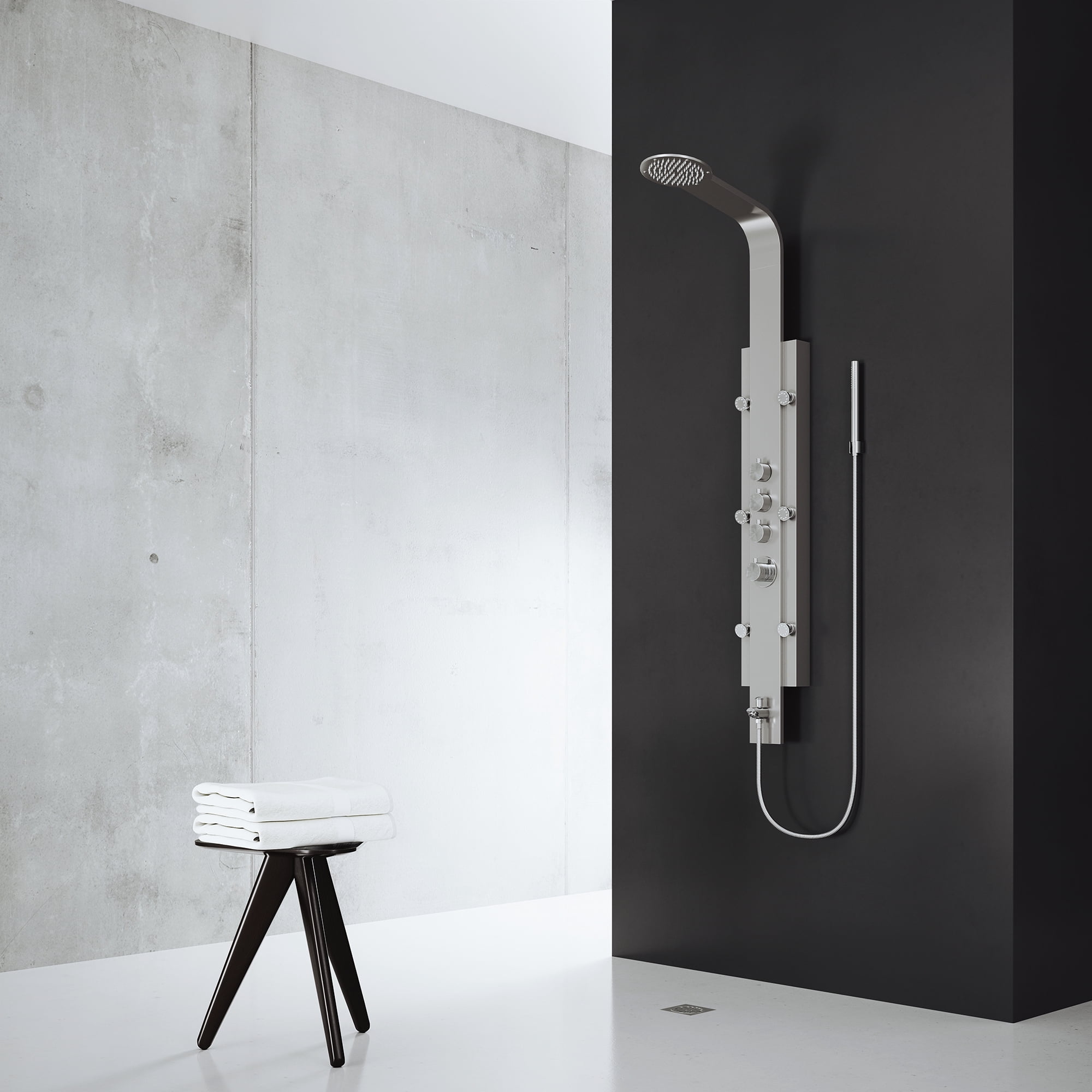 sihohohoho様 VIGO Mateo 60 in. H x 7 in. W 6-Jet Shower Panel System with Fixed