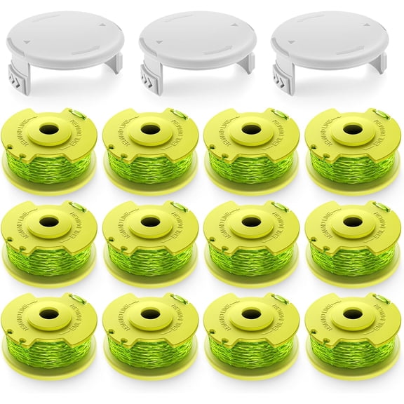 Trimmer String (AC80RL3) for One Plus ,Replacement 0.080-inch Trimmer String Compatible with 18V,24V,40V Trimmers (12 Spool, 3 Trimmer Cap)