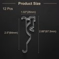thumbnail image 2 of Unique Bargains 12 Pack 2.5 Inch Clear Valance Clips, Hidden Window Blind Valance Retainer Holder for Horizontal Blind, Arc-Shaped, 2 of 6