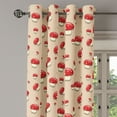 thumbnail image 2 of Ambesonne Polka Dots Grommet Curtain, Cartoon Mushrooms, 50" x 120", Ivory Red Tan, 2 of 6