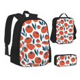 thumbnail image 2 of Naloa Hand Drawn Tomatoes Print Large Capacity Backpack Lunch Bag Pencil Case Combination 3 Piece Set for Student, 2 of 8