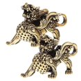 thumbnail image 1 of 2pcs Feng Shui Kylin Statue Decor Brass Kylin Decor Pendant Tabletop Adornment, 1 of 3