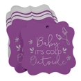 thumbnail image 3 of Inkdotpot Étiquette de Biberon pour Bébé "It's Cold Outside" en Argent Véritable, Forme de Support, Lot de 100, 3 of 6