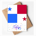 thumbnail image 1 of Panama National Flag North America Country Welcome Back Greeting Cards Envelopes Blank, 1 of 3