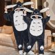 thumbnail image 1 of Pijamas con capucha para hombre y mujer, monos gruesos de Anime, ropa de dormir de gato coreano, mono suelto, suave y cálido para el hogar, Invierno, 1 of 4