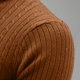 thumbnail image 4 of Gibobby Suéter cuello alto hombre Suéteres de punto trenzado para hombre, cuello alto, ajuste holgado, manga larga, suéter grueso de invierno(Café,XG), 4 of 5