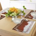 thumbnail image 4 of Ambesonne Detroit Place Mats Set of 4, Michigan City Letters, Standard Size, Red and White, 4 of 6