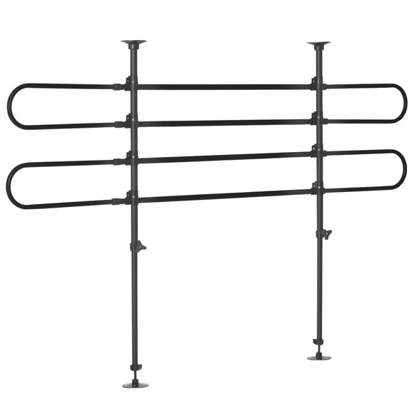 Adjustable Black Pet Car Barrier for SUVs & Vehicles - Dog Seat Fence Guard | Safe Travel & Cargo Area Protection (53.1" x 41.3")