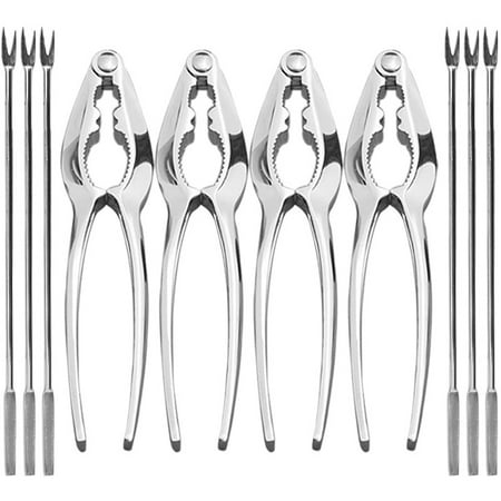 

nut tool Seafood Tools Set Nut Crackers of 10 Pcs Seafood Opener Set 4 Pcs Crackers and 6 Pcs Seafood Forks