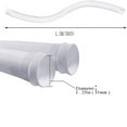 thumbnail image 4 of Swimming Pool Replacement Hose,Replacement Hose For Above Ground Pools,59” Long 1.25" Diameter Filter Pump Hose,Compatible With Pump Model 607, 637. 2 Tube 4 Clips(White), 4 of 9