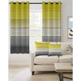 thumbnail image 2 of Ombre Yellow Gray Wood Blackout Curtains 39 Inches Length, Gradient Country Rustic Grain Window Treatment Thermal Insulated Drapes for Bedroom Living Room 2 Panels 55x39 Inches, 2 of 8