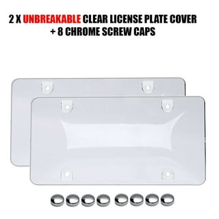 Auto Drive Universal Unbreakable Clear Dome License Plate Cover - Each