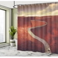 thumbnail image 5 of Ambesonne Fantasy Art Shower Curtain, Windy Road Clouds, 69"Wx75"L, Dark Orange Cream, 5 of 5