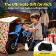 thumbnail image 6 of Track Seven 24V Electric Dirt Bike for Kids, Official Licensed Honda Electric Motorcycle, Up to10 Mph, Twist-Grip Throttle, 12" Pneumatic Tires, Bluetooth, Music, Motorcycle for Kids 6+, Blue, 6 of 9