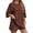 short sets 36#Brown, variant on WAYUTE Womens Sets 2 Piece Outfits Round Neck T Shirt and Sports Athletic Shorts Casual Comfortable Soft Solid Color Summer Outfit