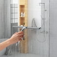 thumbnail image 4 of Window Squeegee Cleaning Tool 10 Inch Multipurpose Stainless Steel Shower Squeegee with 2 Sticky Hooks, Bathroom Cleaning Tools Household Window Mirror Squeegee for Glass Doors, Tile Walls, 4 of 7