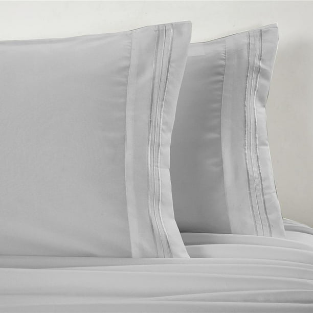  Sheet & Pillowcase Sets - Silver / Sheet & Pillowcase