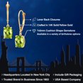 thumbnail image 2 of Gem Stone King 14K Yellow Gold Green Peridot Earrings for Women | 1.80 Cttw | Gemstone August Birthstone | Cushion 7X5MM, 2 of 6