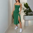 thumbnail image 2 of Summer Dresses for Women 2025 Fashion Pleated Dress Sexy Round Neck Sleeveless Solid Color Casual Comfortable All Occasion Wear, 2 of 9