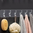 thumbnail image 6 of Mauxuk Non-Marking Adhesive Hooks 6-Pack Strong PVC Easy Install Reusable Home Decor Bathroom Kitchen Organizer, 6 of 7