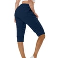 thumbnail image 4 of Beugl Womens Shorts Clearance, Capri Pants for Women Joggers with Pockets Stretchy Lightweight Sweatpants Workout Yoga Running Athletic Pants Workout Shorts Women Biker Shorts Women Navy XXL, 4 of 7