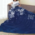 thumbnail image 6 of Rateoe Christmas Blue Print Fuzzy Fleece Throw Blanket Extra Large,Super Soft,Fluffy and Warm Blankets for Couch,Bed,All Season Use (40"x30"), 6 of 8