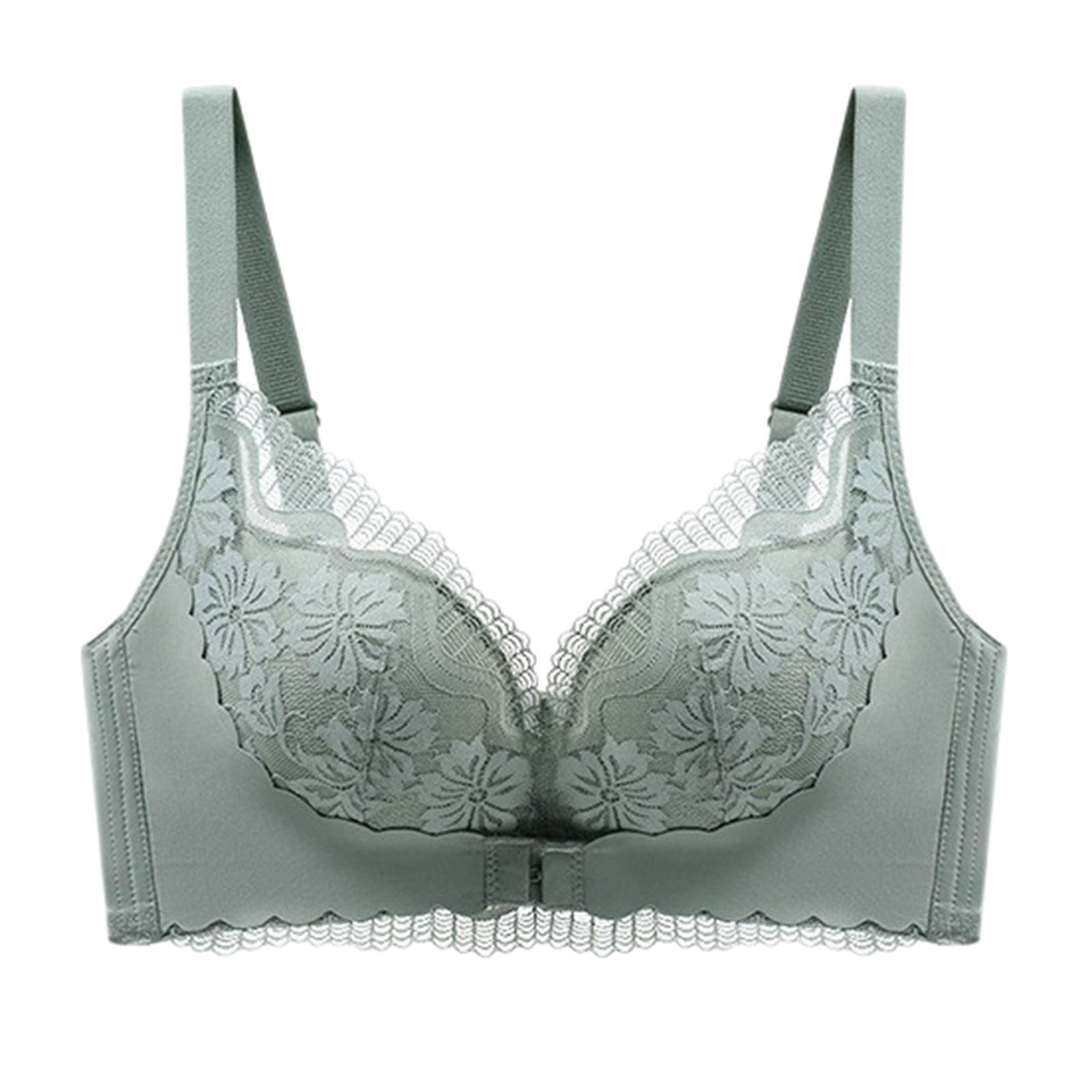 Buy A-GG Sage Green Broderie Full Cup Non Padded Bra 34B, Bras