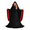 Black-red, variant on Green Wizard Robe with Hood and Sleeves, Halloween Party Costume for Adults, Velvet Lined in GOLD Satin Cosplay, 64" Cloak