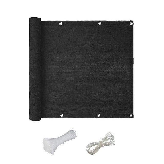 09x5 metros negro Entrega: 24 bridas para cables Cuerda de 1x13 metros Red de seguridad para balcón material de vela de sombra: HDPE Tamaño del paquete: 35x21x8CM ANGGREK Otros