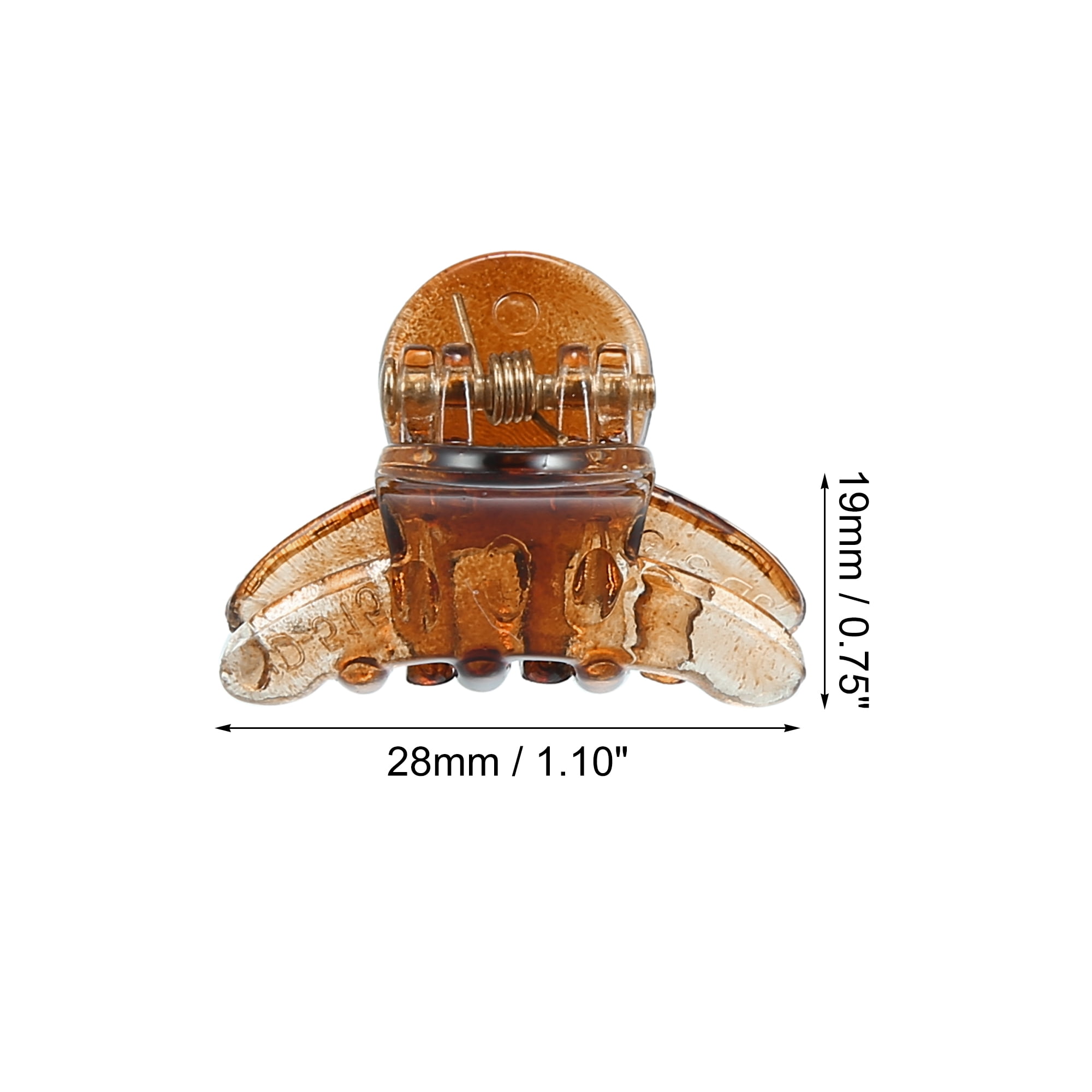 NOMADIC NOOK Women's Hair Clips No Slip Grip Plastic 4Pcs Brown