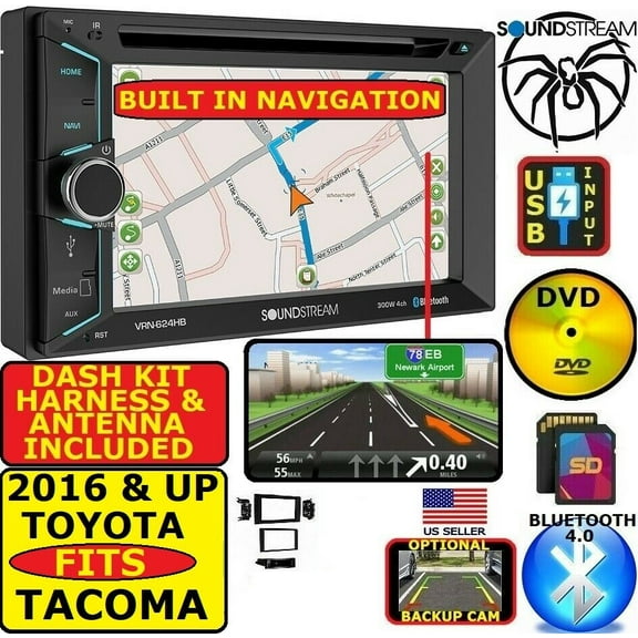 2016 & UP TOYOTA TACOMA GPS NAVIGATION BLUETOOTH USB CD/DVD/AUX RADIO STEREO PKG