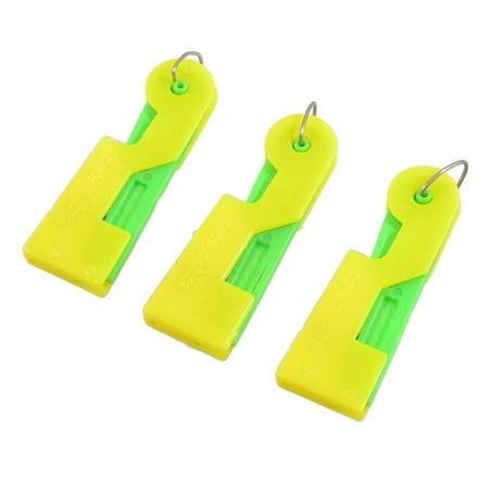 - Unique Bargains Press Plastic Sewing Needle Threader Guide Green Yellow 3 Pcs