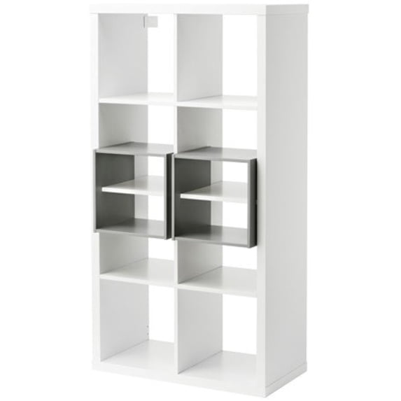 Ikea Shelf unit with 2 inserts, white Size 30 3/8x57 7/8 "
