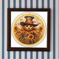 thumbnail image 4 of Pintura de diamante 5D DIY taladro redondo completo otoño espantapájaros girasol decoración del hogar, 4 of 9