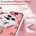 thumbnail image 3 of XUCP-Magnetic for iPhone 12 Pro Max Case, Bow Case Compatible with MagSafe, Wireless Slim Clear Ribbon Aesthetic Phone Cover Anti-Yellowing Shockproof Protective Cover for Women Girl - Burgundy, 3 of 4