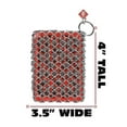 thumbnail image 2 of Knapp Made Combo Chainmail Cast Iron Scrubber with Silicone Core - Heavy Duty Rings and Fine Chainmail Rings -Premium Cast Iron Cleaner Chainmail Scrubber -Perfect for Cast Iron Cookware,Skillet,Woks, 2 of 9