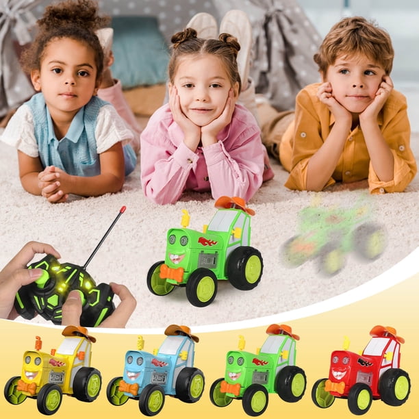 Ganfancp Coche Loco Saltarín, Coche Acrobático Bailarín, Coche Mando a Distancia Inalámbrico, Luz, Música, Tren de Juguete para Niños. Ofertas de La Semana 1X Tren Acrobático Rc, 1X Rc