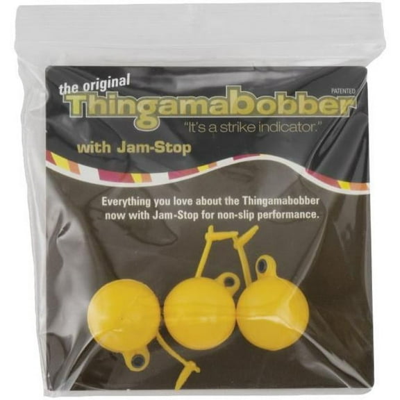 Thingamabobber 667042 0.75 in. Bobbers with Jam-Stop, Yellow - 3 Piece