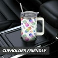 thumbnail image 7 of Colorful Pineapple 40 Oz Tumbler with Handle Lid and Straw, Stainless Steel Double Walled Vacuum Insulated Cup, Cute Anniversary Wedding Birthday Gifts Tumbler for Women Men Friends Outdoor Indoor, 7 of 7
