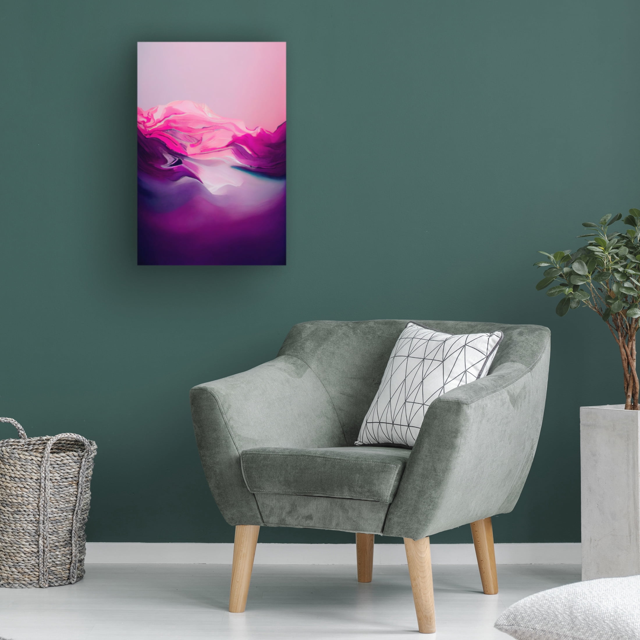 Canvas Wall Art - Treechild 'Purple Wave' Wall Art for Living Room, Bedroom, or Office D?cor by Trademark Fine Art - 16 x 24 Inches