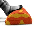 thumbnail image 5 of Abstract Foot Rest, Repetitive Victorian Style Ornaments Combined with Modern Waves Print, Non-Slip Backing Ergonomic Memory Foam Leg Support for Office, Vermilion Earth Yellow, by Ambesonne, 5 of 5