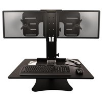 Victor Technologies DC350 High Rise Dual Monitor Sit-Stand Desk Converter, Black