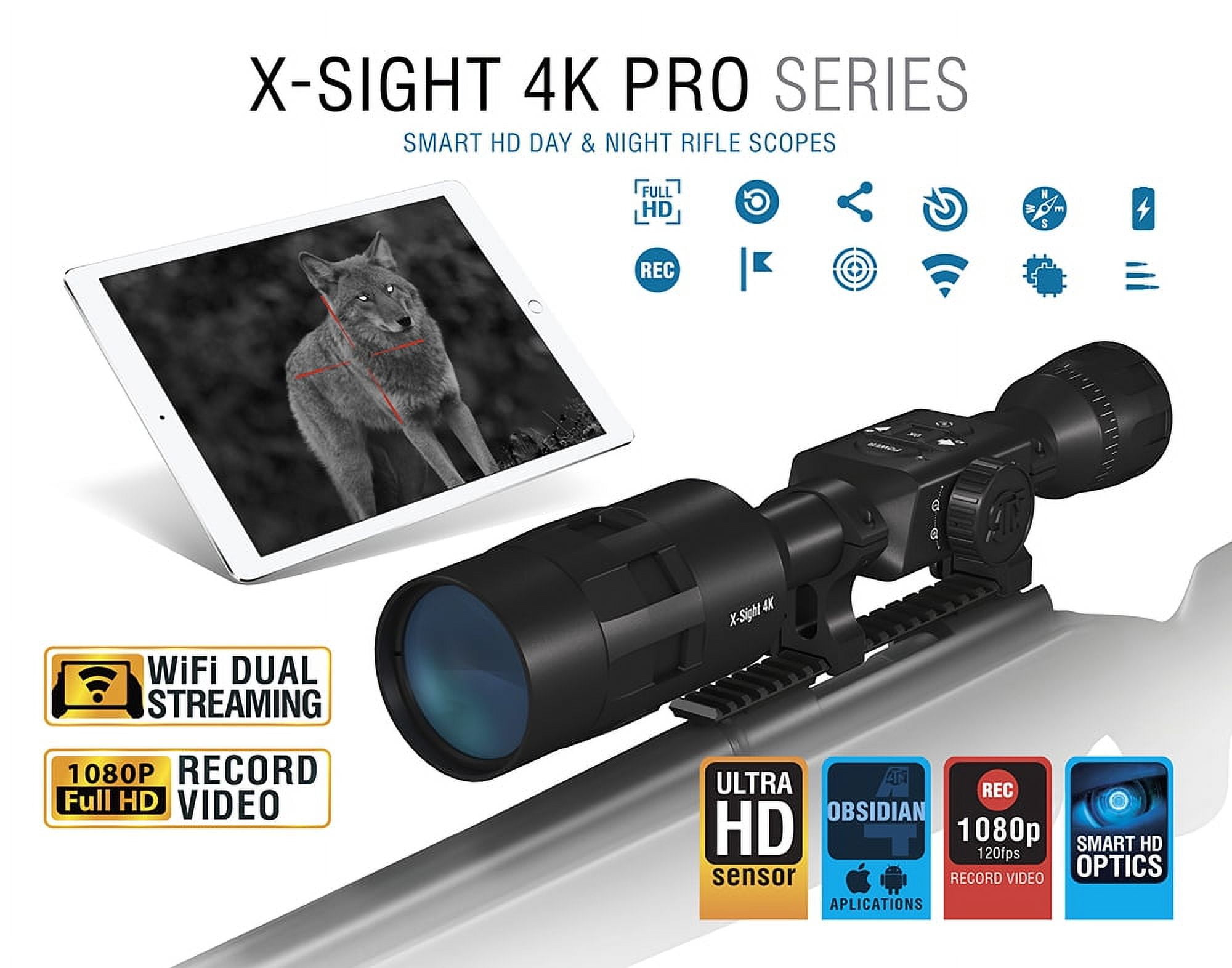 Restored Premium ATN Mossy Oak Break-Up Country X-Sight 4K Pro 5-20x (Refurbished)
