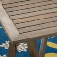 thumbnail image 3 of Noble House Hermosa 31.5" Square Wooden Patio Dining Table in Gray, 3 of 7