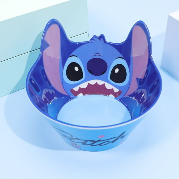 Tazón de sopa para niños con dibujos animados en 3D, grande, de melamina, para niños, vajilla para el hogar, guardería, personaje de dibujos animados azul