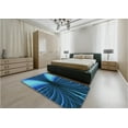 thumbnail image 5 of Ahgly Company Machine Washable Indoor Rectangle Transitional Deep Sky Blue Area Rugs, 4' x 6', 5 of 7