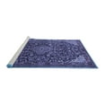 thumbnail image 2 of Ahgly Company Machine Washable Indoor Rectangle Medallion Blue Traditional Area Rugs, 2' x 3', 2 of 4