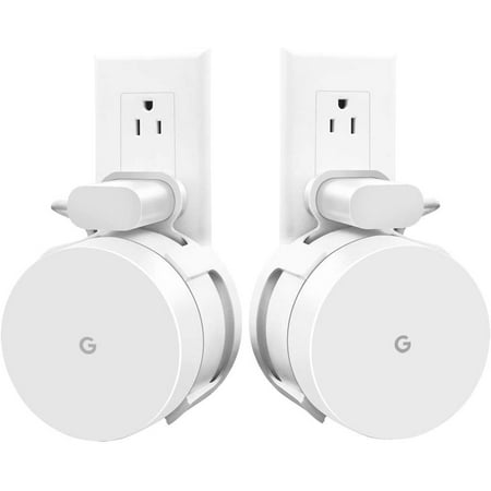 For Google WiFi Wall Mount Bracket 3 Pack, WiFi Accessories for Google Mesh WiFi System and Google WiFi Router Without Messy Wires or Screws -White