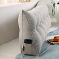 thumbnail image 4 of Cojín de cabecera triangular de gran tamaño con respaldo simple y suave, almohada de cintura para cama, cojín de respaldo de sofá de color sólido, 4 of 6